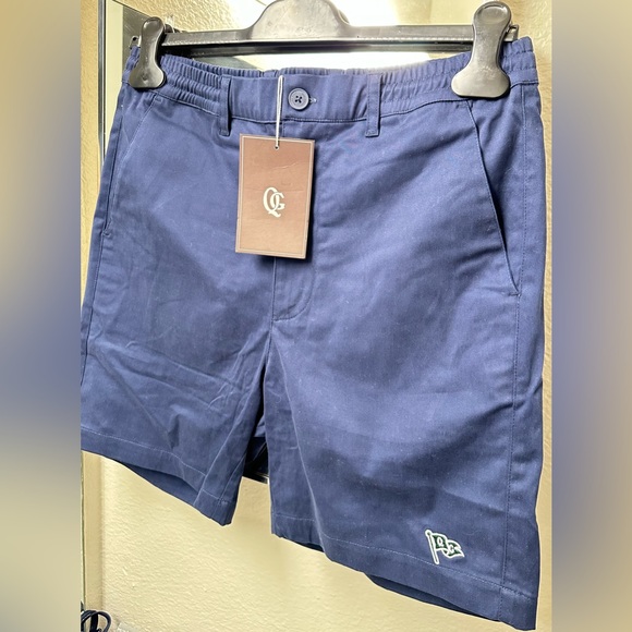 NWT Quiet Golf men’s Golf shorts Navy Blue With partial elastic waist drawstring - Picture 7 of 13